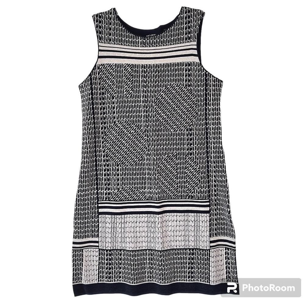 Nic+Zoe Women's Blue Forefront Striped Sleeveless Knit Shift Dress Size MP